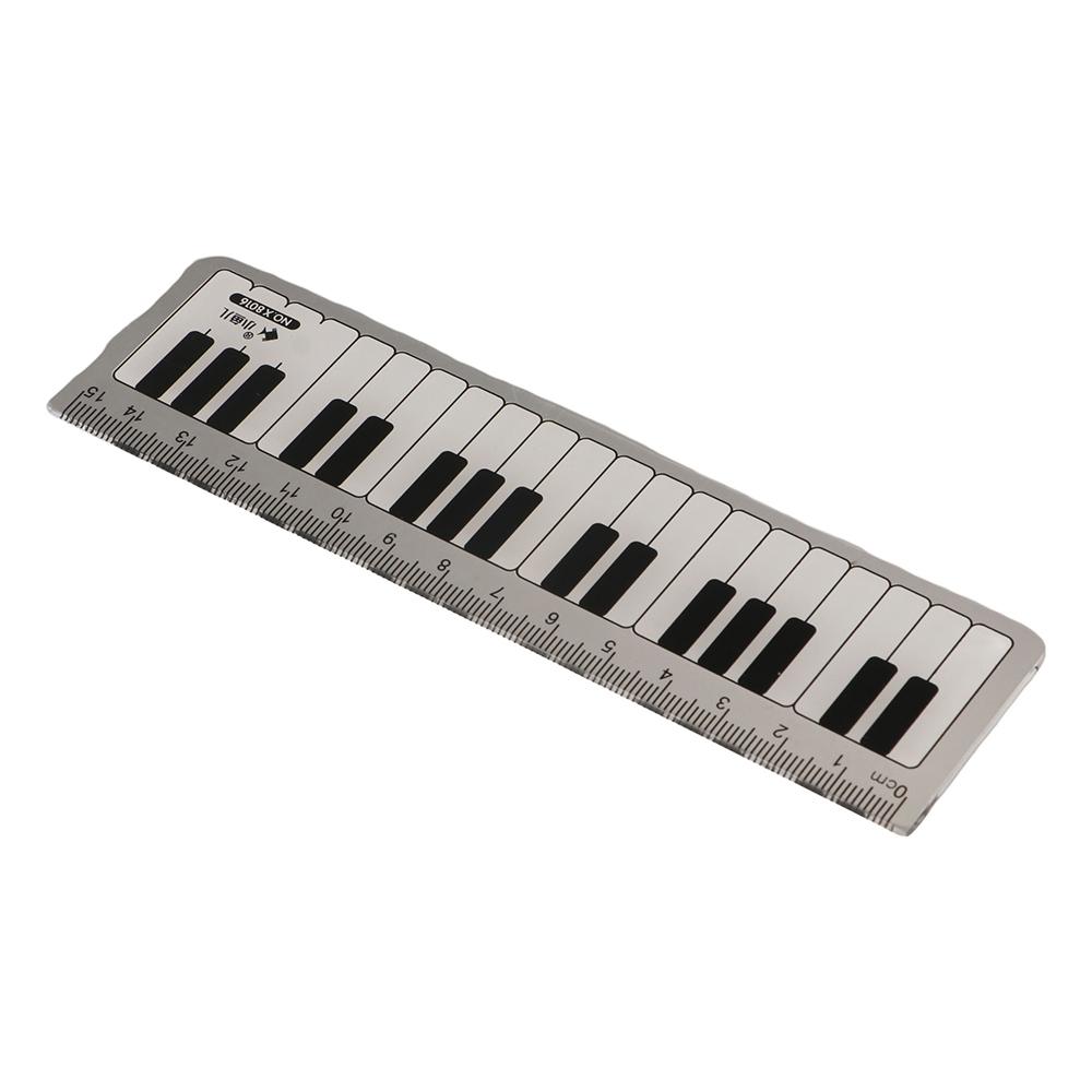 Supplies Scale Ruler Plastic Measuring Ruler Straight Rulers Piano Rule Black White Musical Notes