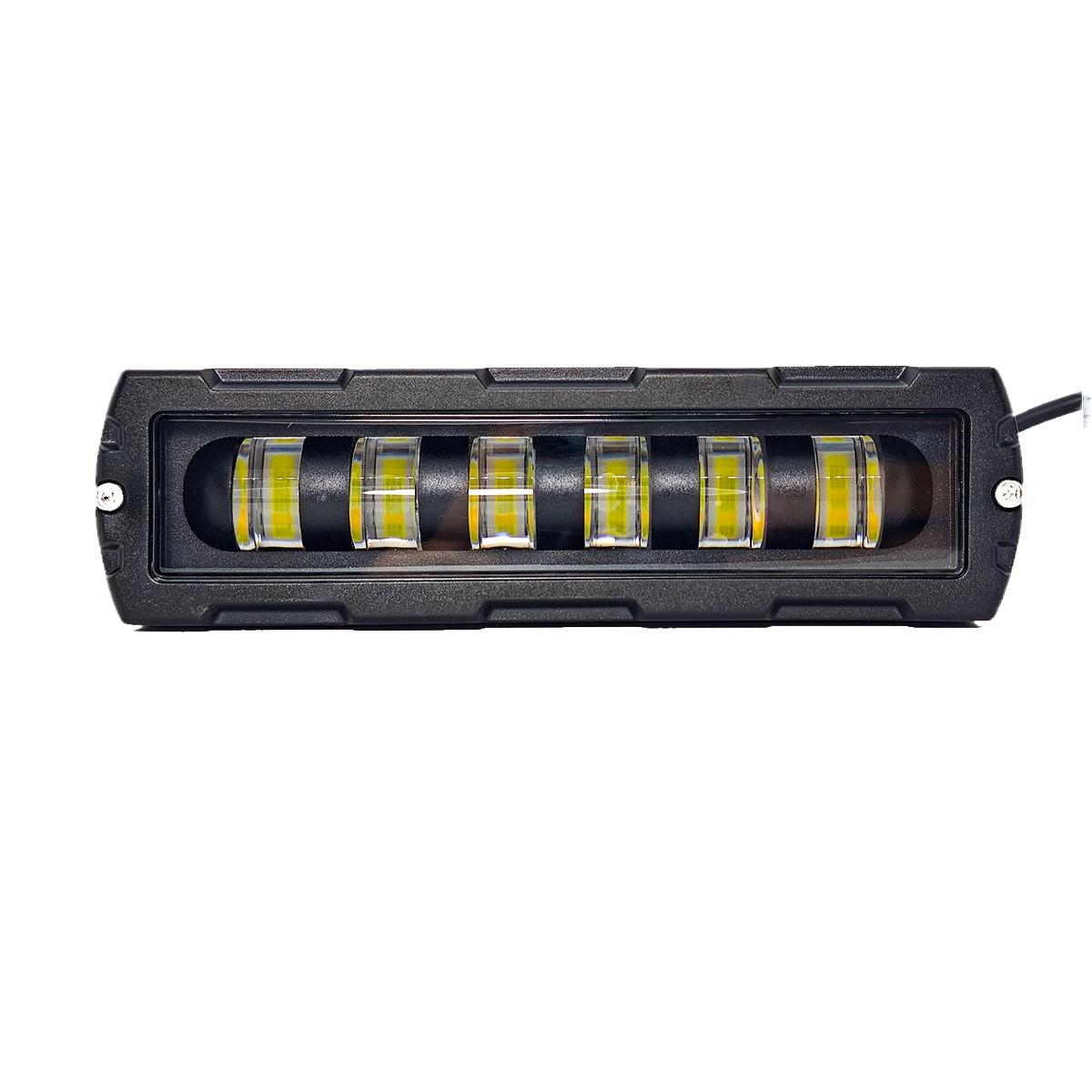 6 Inch 18W LED Work Light For Car Off Road Vehicle Bar Lamp Truck Engineering white yellow glitter
