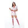 Women's Sexy Nurse Erotic Lingerie Uniform Temptation Hot Nurse Costumes Role Playing Dress With Hat and Stethoscope