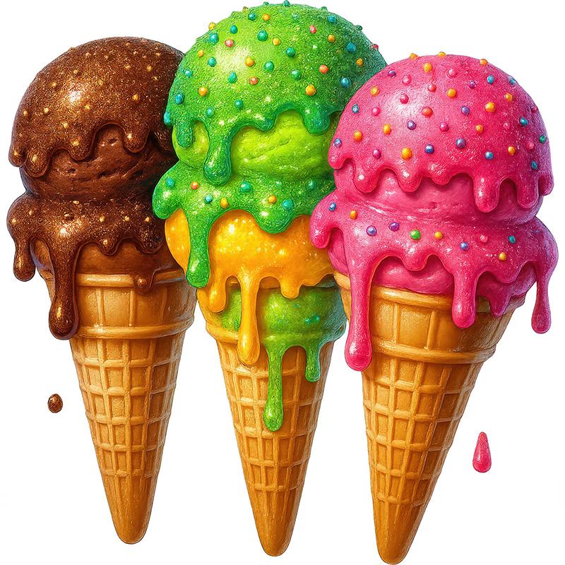 Adesivi Murali Decorativi Gelato Colorato Decorazione Cucina Sala da Pranzo Soggiorno Armadio Frigorifero Adesivi M1269