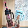 Portable Ladies Water Cup With Straw And Handle For Home Outdoor Travel