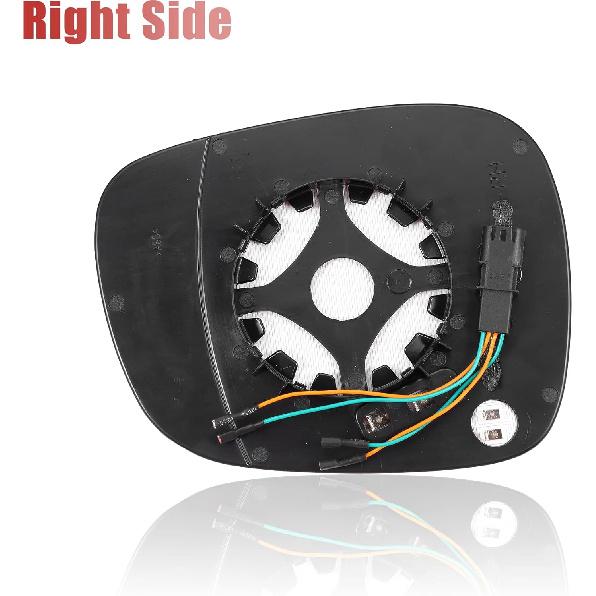 ACROPIX Beheizbare Spiegelglas-Ersatz für die Beifahrerseite des Rückspiegels am Auto mit Trägerplatte Passend für BMW X3 - 1 Stück Weißes Glas