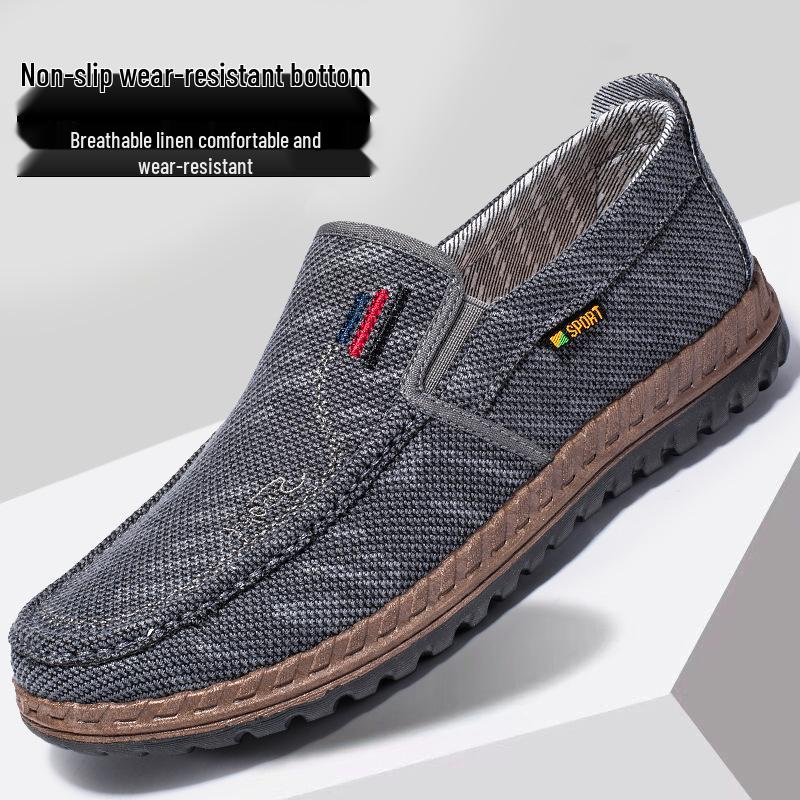 

Весна 2024 Мужские дышащие парусиновые туфли «Старый Пекин» - Повседневные, мягкая подошва, нескользящие, идеально подходят для мужчин среднего и пожилого возраста. 44