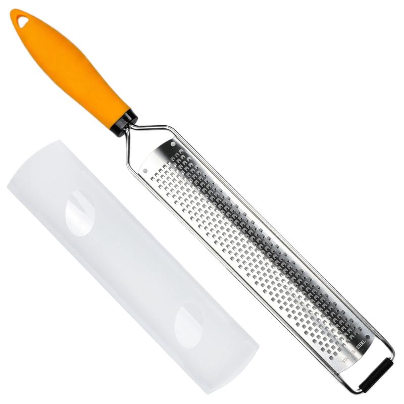 Heavy-duty stainless steel multifunctional kitchen grater-Cheese shredder  Lemon peeler  Vegetable grater suitable for 15.15Inch