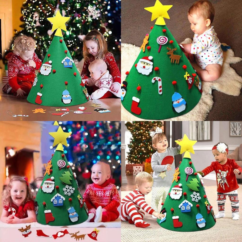 Adorable Diy 3d Cone Felt Christmas Tree Ideal For Toddler's Festive Decorations