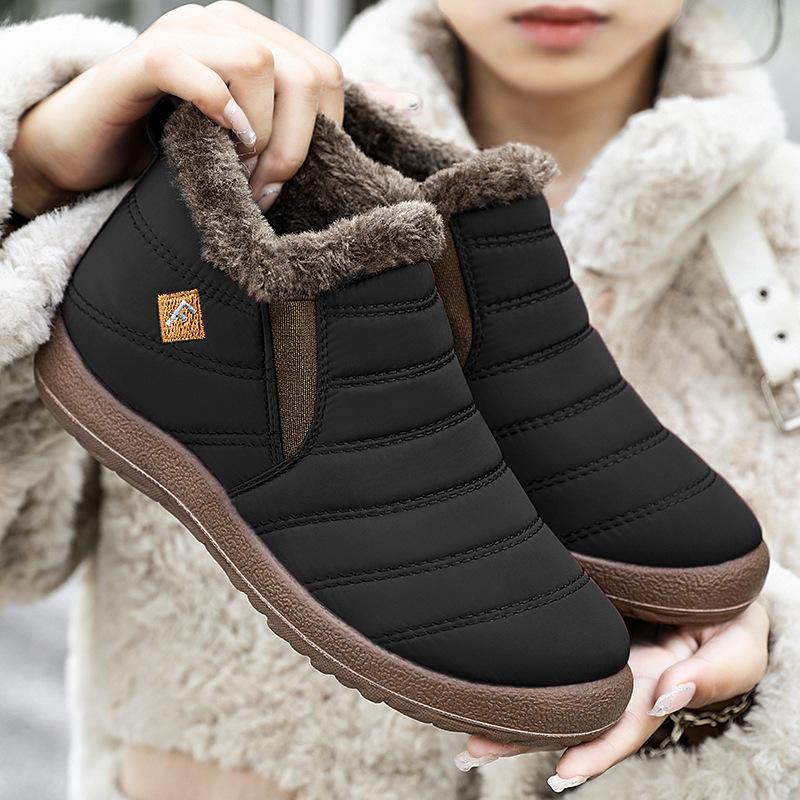 Women's Snow Boots With Fur Lined Warm Ankle Boot Waterproof Anti-Slip Winter Outdoor Shoes for Women Walking Sneakers Trekking Hiking Short Booties