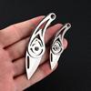 Conch Style Titanium Alloy Mini Knife with D2 Steel Blade, Stainless Steel Folding Design - Portable Keychain Box Opener