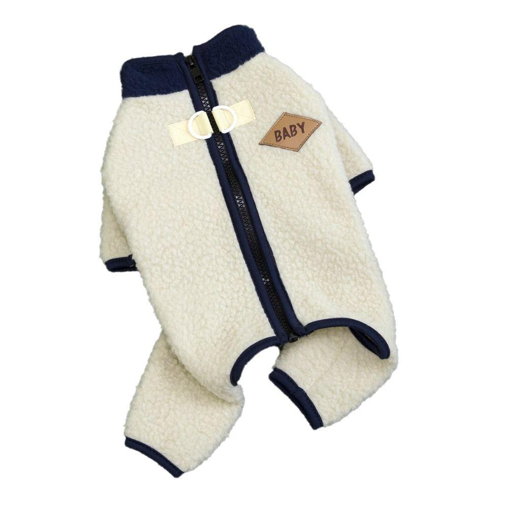 Haustierbedarf Warme Hunde Vierbeinige Kleidung Weicher Atmungsaktiver Haustier-Overall Reißverschluss Hundemantel Herbst Winter