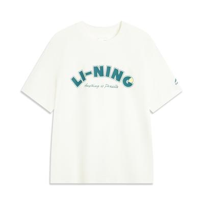 Bequemes lässiges minimalistisches Rundhals-T-Shirt mit überschnittenen Schultern, lockerer Passform und kurzen Ärmeln für Herren, Oberteil, Off-White AHSV683-1