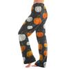 Women Halloween Print Plush Lounge Pants Soft Elastic Waistband Relaxed Fit Long Casual Trousers for Indoor Outdoor Wear