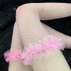 Pink Stockings Women Sexy Over Knee High Silk Cute Transparent Lingerie Kawaii Fishnet Stockings Pure Lovely Socks