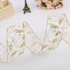 Glitter Snowflake Ribbon Gift Wrapping DIY Themed Party Snow Flake Decor