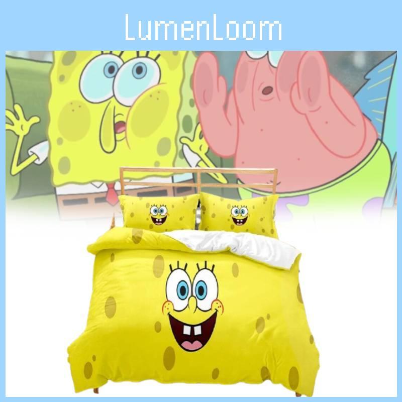 Spongebob Squarepants Bedding Set With Polyester Fabric For Kid And Teens Sleep Decor
