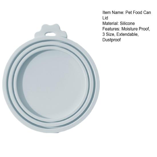 Silicone Pet Food Can Lid for Dog and Cat 3 Size Food Can Lid Dustproof Moisture Proof Food Can Lid Safe Odorless Reusable Pet Food Seal