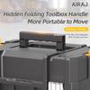 AIRAJ Stackable Modular Combo Toolbox Set -Portable Combo ToolBox with Wheels for Space-Saving Modular Assembly & Easy Mobility!