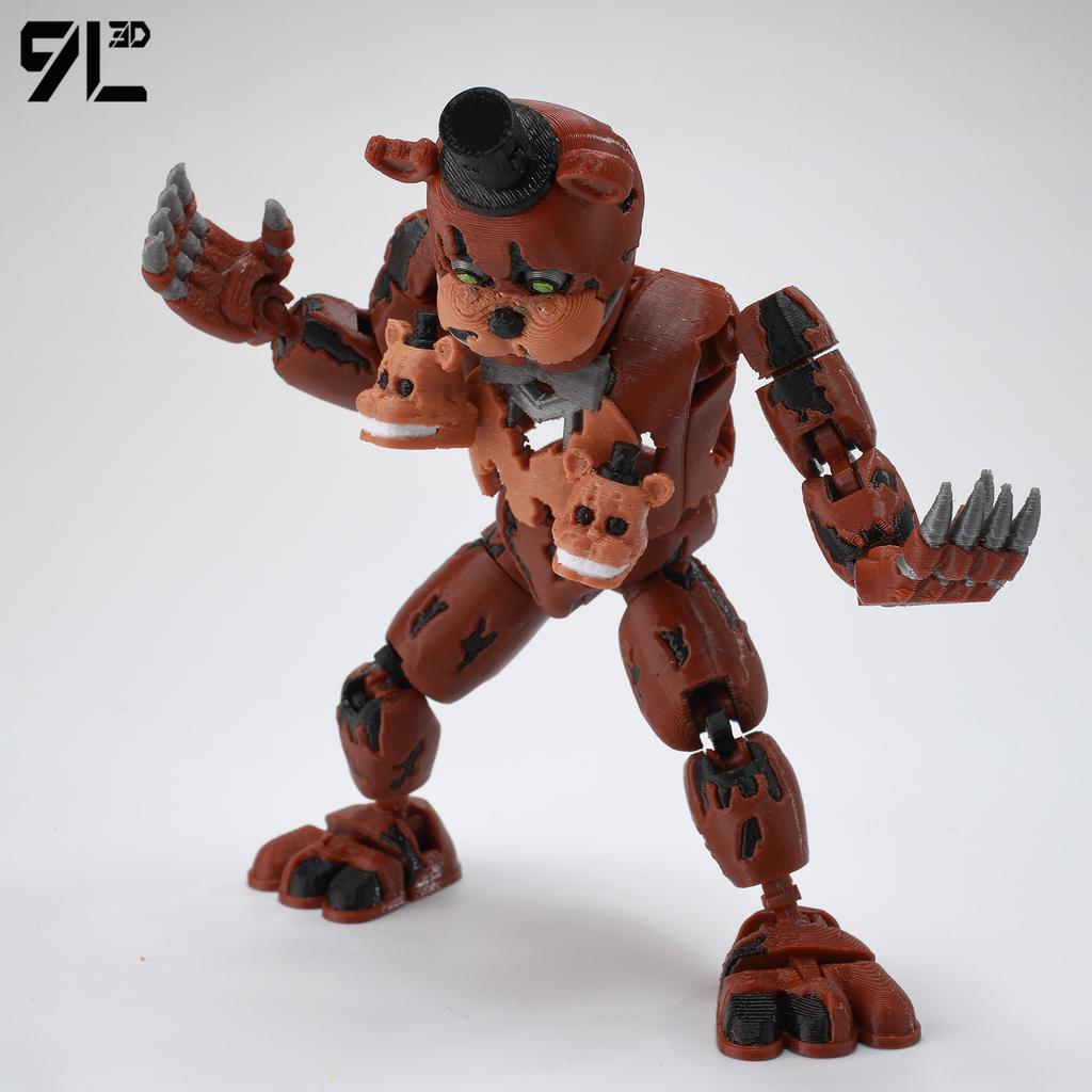 9L3D Imprimé Nightmare Freddy Titan13 FNAFs L'Harem de Minuit de l'Ours Five Nights Articulation Mobile Amovible Périphérique de Jeu Jouet pour Garçon