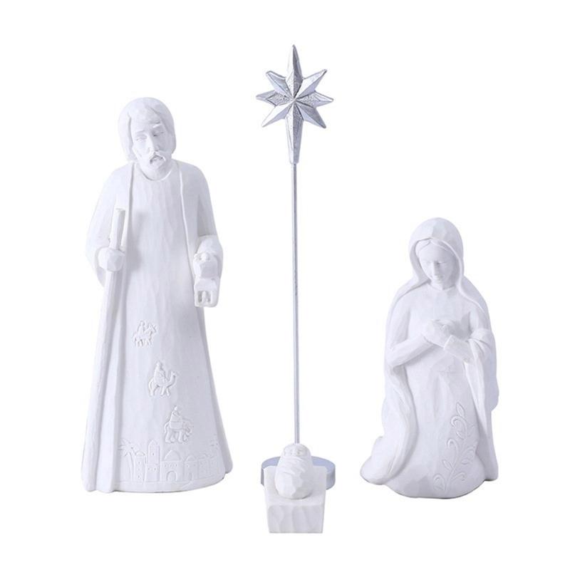 Nativity Tabletop Scene Statues Sets Holy Statues Christmas Manger Nativity Set 1