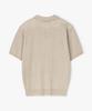 POLYGRAM Boucle Open Collar Half Knit - Beige