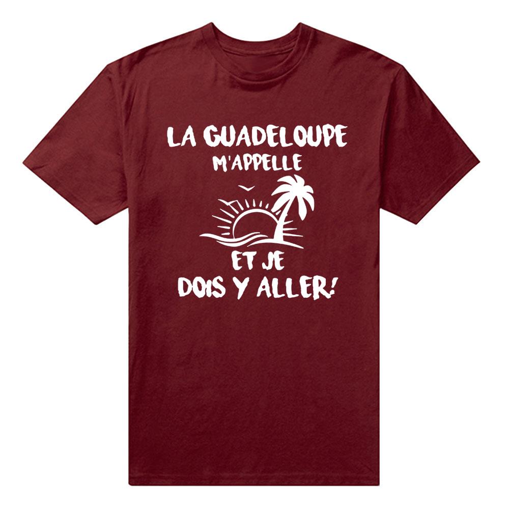 Nový letní styl Guadeloupe bavlna krátký rukáv vtipné tričko grafické Harajuku hip hopové tričko streetwear