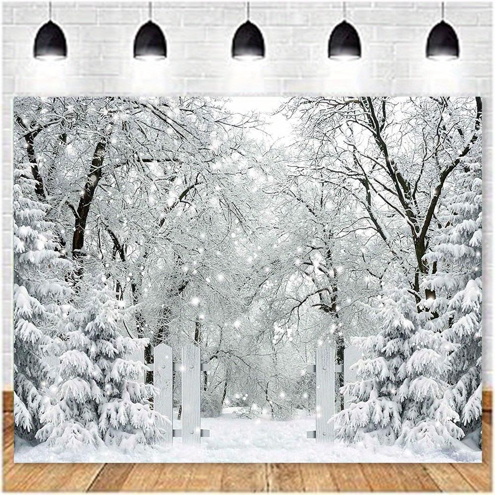 Weißer Winterwald Szene Dekoration Hintergrund Winter Kulisse Dekorationen Für Fotostudio Fotoautomat Weihnachtsfeier