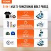 Heat Press Machine 12x15 In 5 In 1 with 30oz Tumbler Press T-Shirts Green