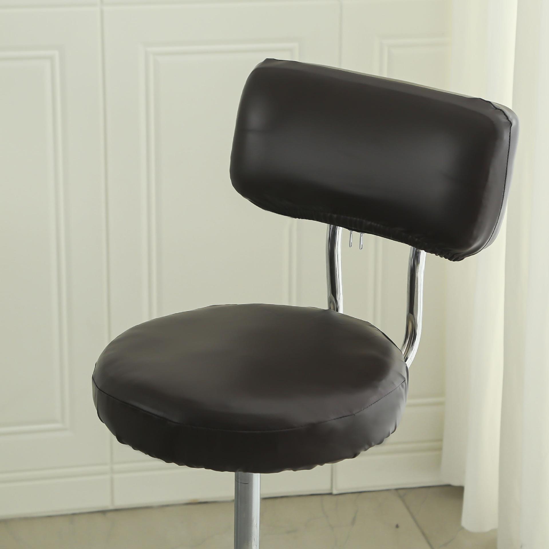 

Универсальный круглый табурет кожаный чехол для стула, полный комплект пылезащитного чехла, современный простой барный стул-качалка, кожаный чехол для стула 33cm