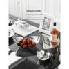 Nordic Stainless Steel Serving Tray Luxury Fruit Bowl Metal Plate Dishes for Candy Dessert Snack Hotel Home Decoration