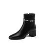 Short Boots Women's 2025 Autumn Internet Celebrity New Low Tube Elastic Thin Women's Boots Thick Heel British Fashion Martin Boots