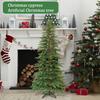 Christmas Decorations - 4.5ft Pre-Assembled Glitter Christmas Tree - Artificial Christmas Tree With 350 LED Lights
