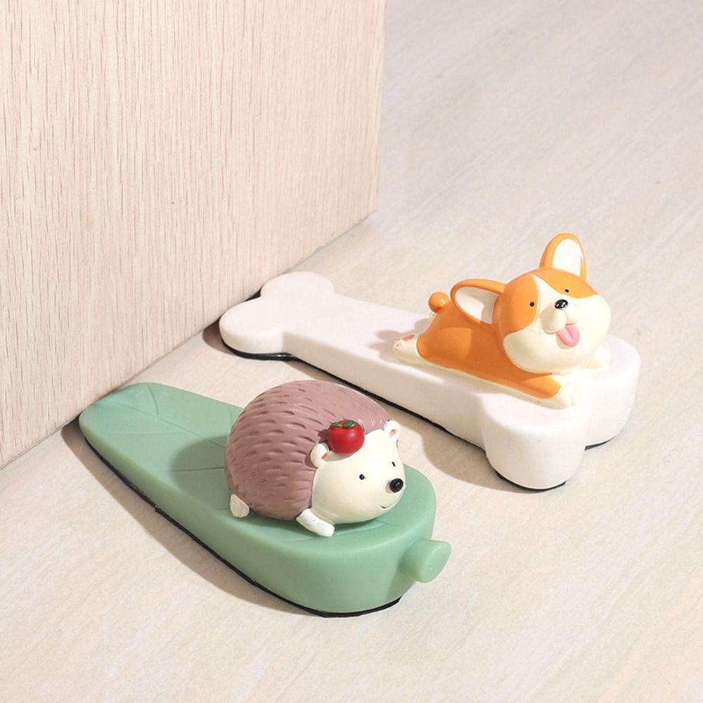 New PVC Cartoon Door Stopper Anti-pinch function Durable Door Blocking Mute Silent Block Flexible Shock Absorbent Block Door