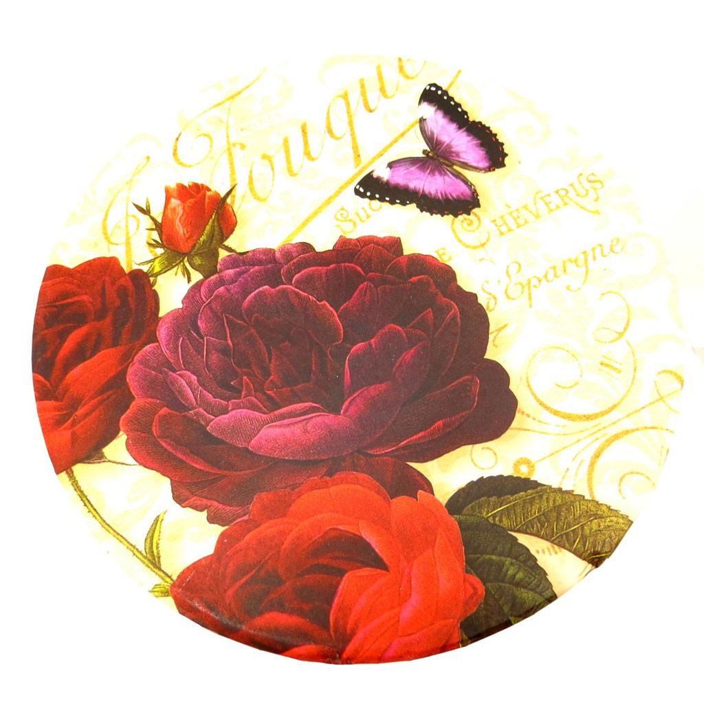 Les Trésors De Lily [K5075] - Set aus 3 stapelbaren Dosen 'Botanischer Garten' rot-beige