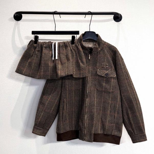 MIU Style 26 Retro Houndstooth College Mini Skirt for Women - Early Spring Collection