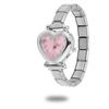 Y2K Vintage Zircon 9MM Width Italian Charm Heart Shape Watch High Quality Stainless Steel Bracelets Bangle for Birthday Gifts