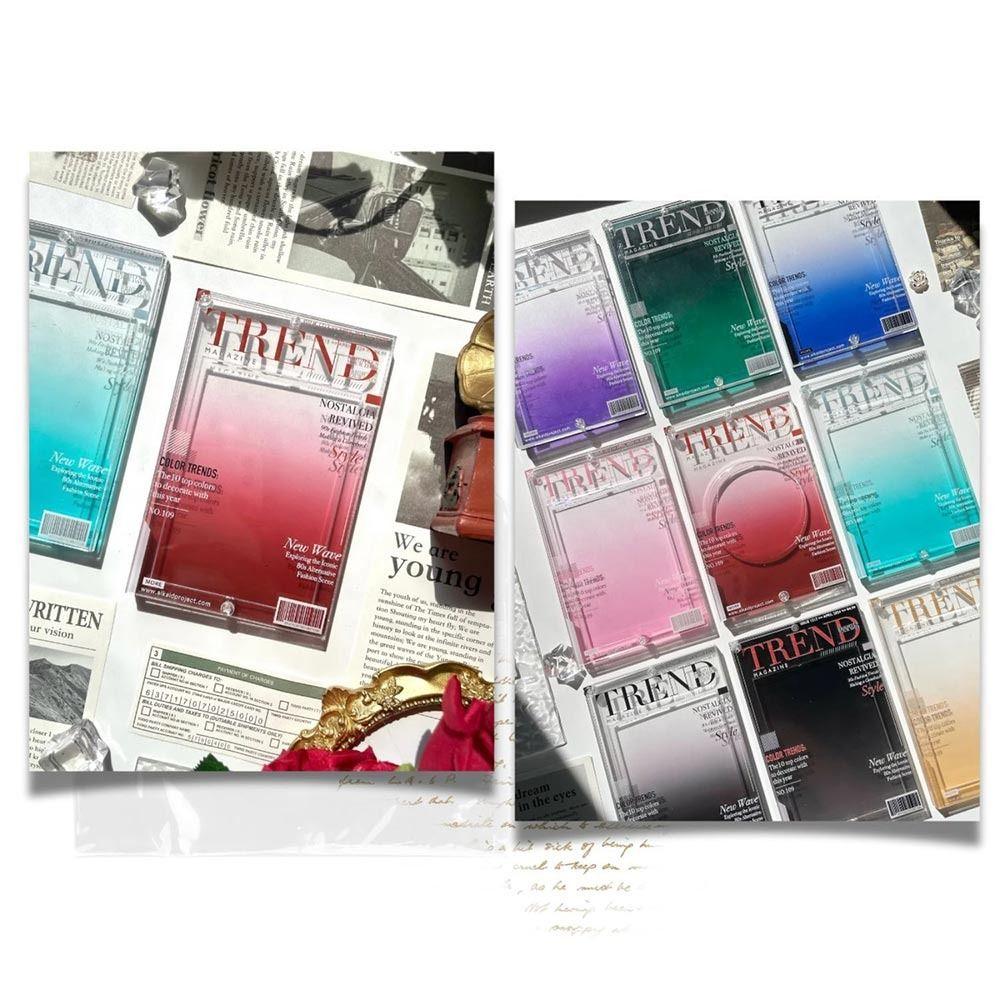 Trendy Magazine Style 3-inch Photo Frame with Bead Chain Photo Card Holder Card Display  Keychain
