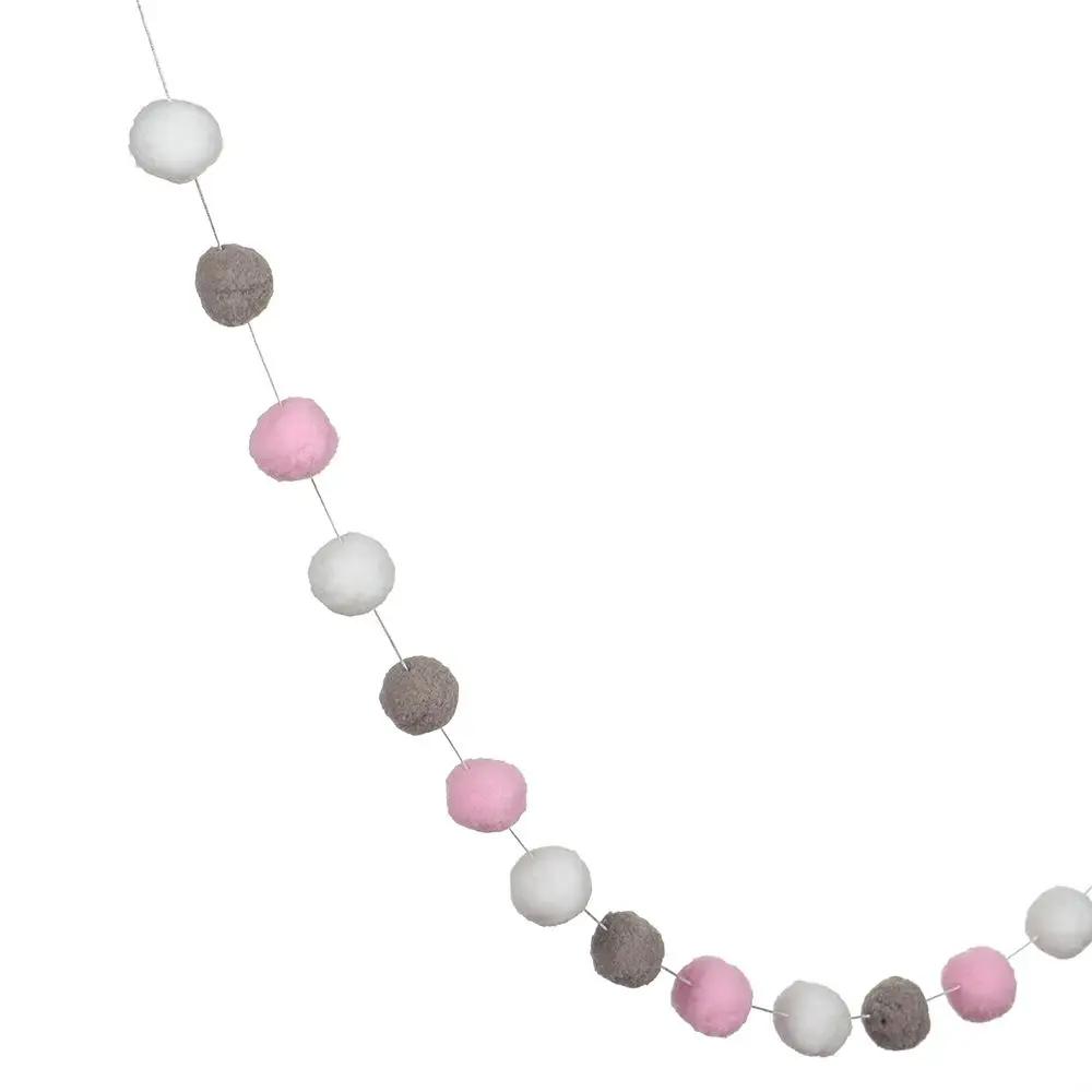 

2.5M Colorful Pompom Pendant Garland Ins Nordic Series Wool Felt Ball String Hanging DIY Handmade Nursery Children Room Decor