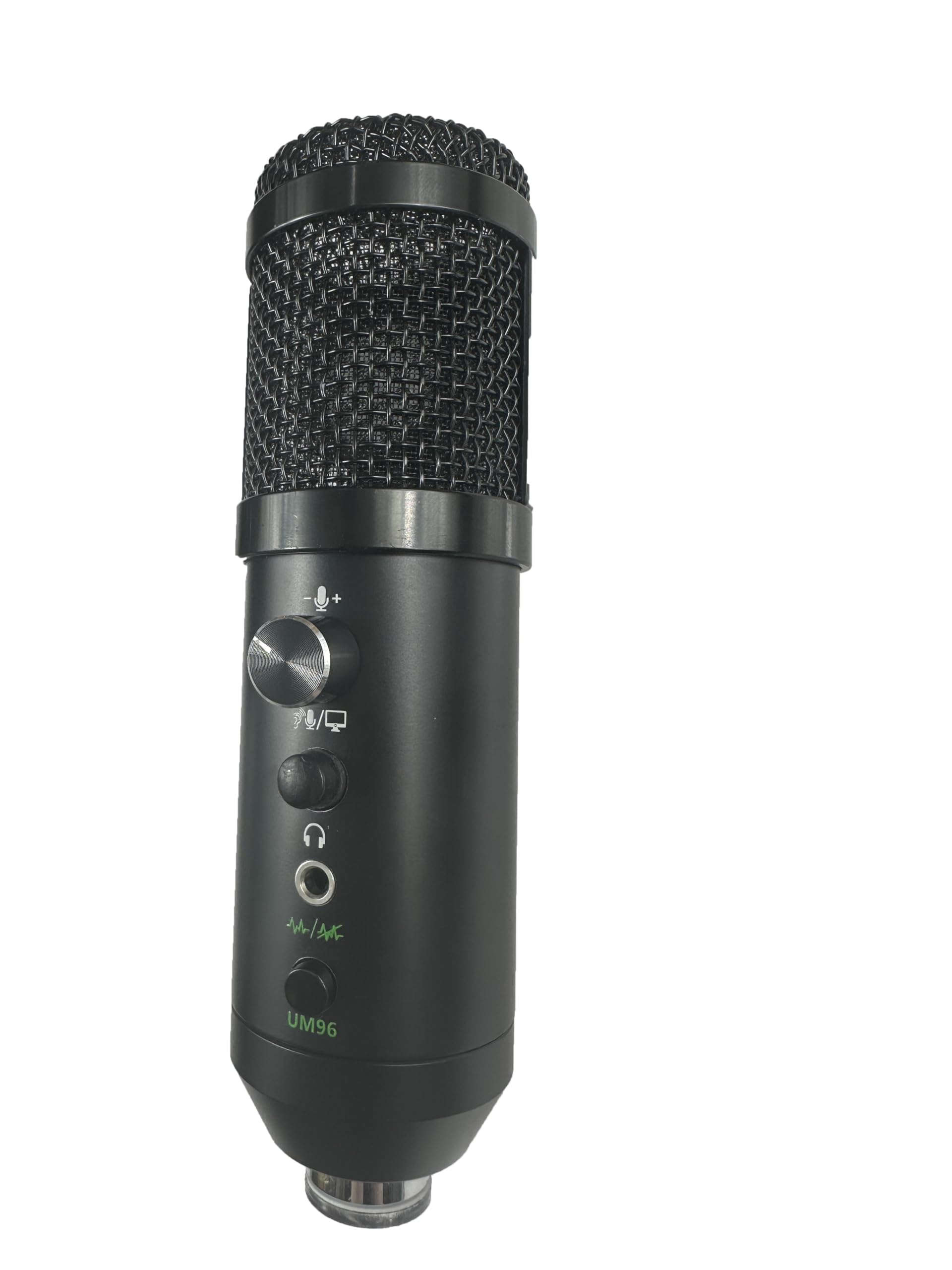 

Toneweal UM96 USB Condenser Microphone Plug and Gain Mute and Headphone Monitoring for and Android - 96kHz/24-bit, Cardioid, Play, Control, Key, чорний