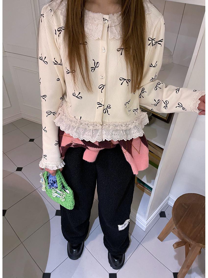 Autumn Winter 2025 Women s Fashion Lace Button-Up Long Sleeve Lapel Shirt One Size абрикосовый