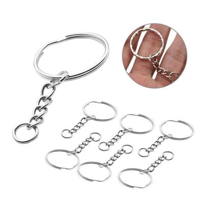 25mm NEW DIY Split Ring Keyring Short Chain Keychain Key Fob