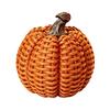 Halloween Faux Wicker Resin Pumpkin Decoration for Tabletop Fireplace Mantel Seasonal Home Accent Indoor Outdoor Display