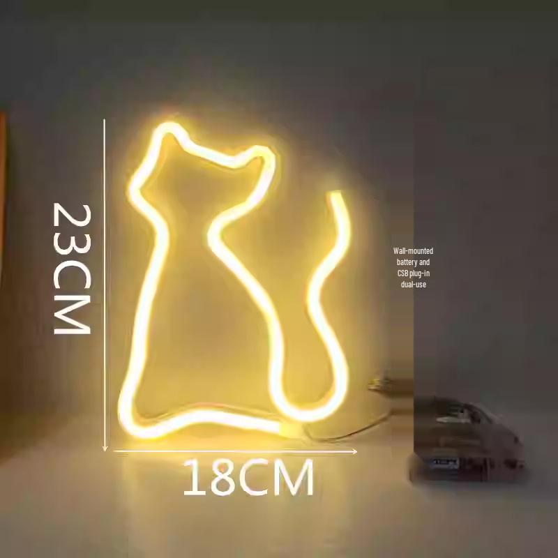 LED Neon Butterfly & Planet Wall Light - Decorative E-sports, Bar, and Photo Prop Night Light
