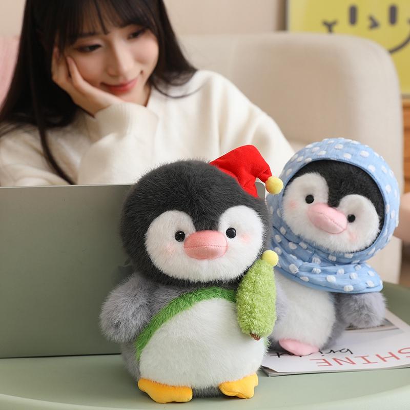 New Penguin Hug Fish Plush Toy Soft Stuffed Animal Penguin Kawaii Peluche Room Decor Birthday Gift