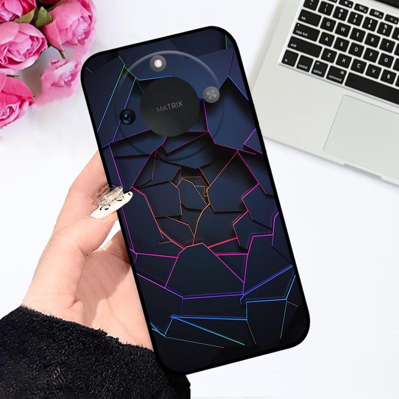 Case For Honor X9c Smart 5G Soft Silicone TPU Phone Cover For Huawei Honor X60 Protective Fundas Bumper Cartoon Color Painted