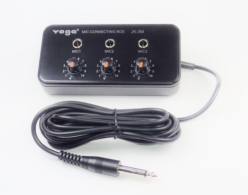 YOGA JK-3M Karaoke Microphone Mixer You can connect three vocal microphones to the karaoke microphone input. A simple mixer that does not require a