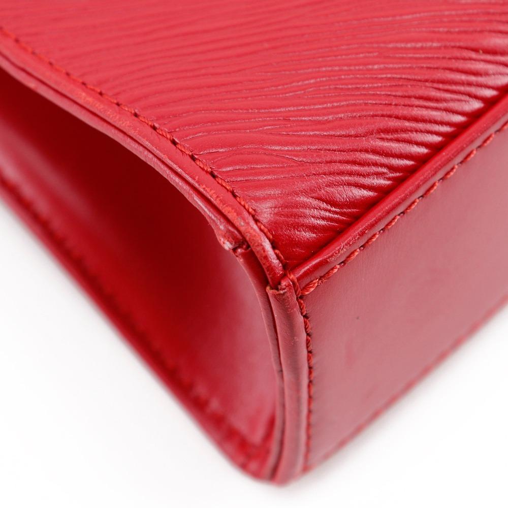Louis Vuitton Spartan Shoulder Bag M63947 Opera Line Red Calfskin/Epi Leather Women Used