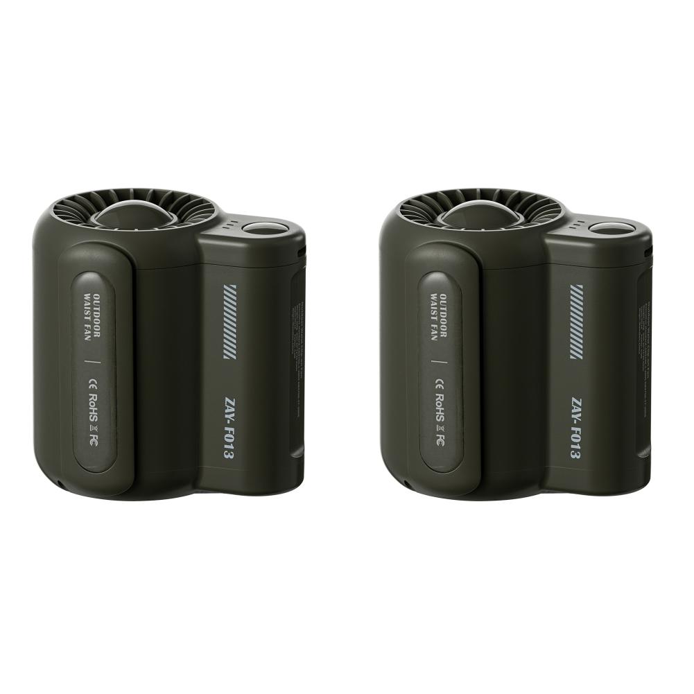 

5# Portable Waist Clip Fan Rechargeable Handheld Fan 3 Speeds Personal Fan (Gree