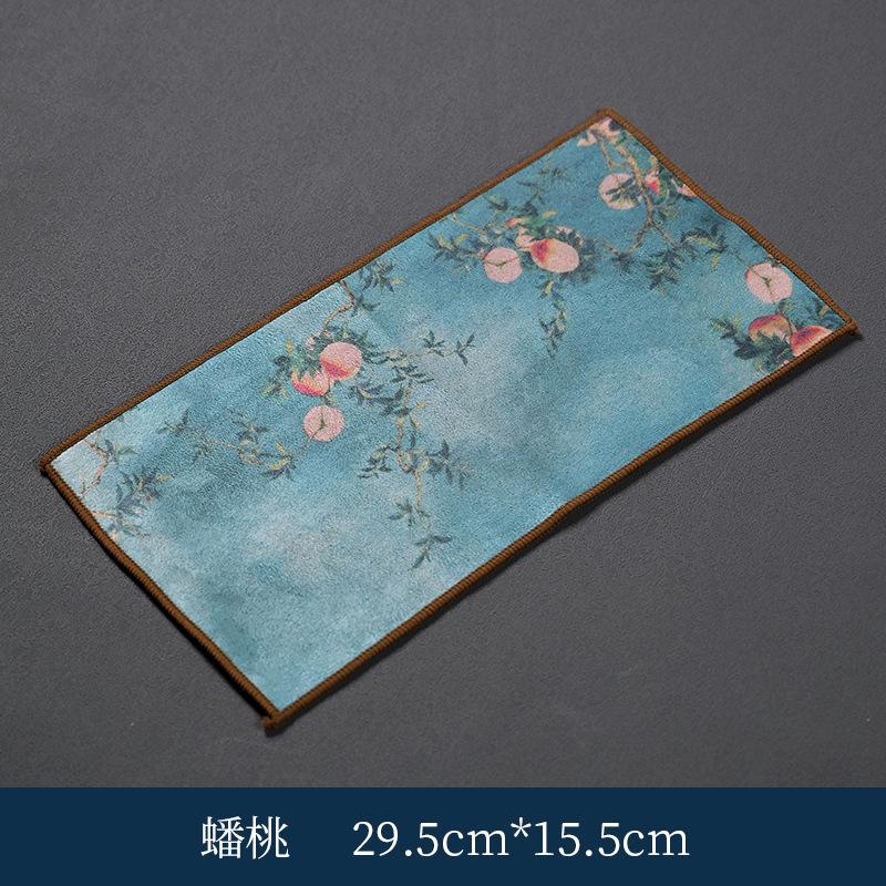 Chinese Style Tea Towel Absorbent Rag Painted Tea Cloth Household Kitchen Table Cleaning Mats Napkin Placemats Cleaning Cloth