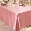 Protective Table Linen for Buffet Solid Color Satin Tablecloth, 102 x 57 Inch Rectangular Silky Cover, High Density Tablecloth Celebration Smooth