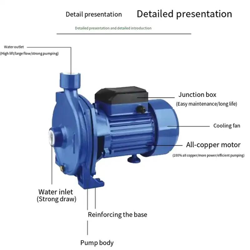1INCH 24V 48V 4m³/h High Flow DC Brushless Self-Priming Water Pump for Agriculture Irrigation Max Head 30M Suction 8M