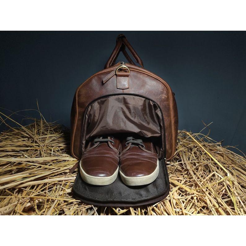 Leather Duffel Bag Full Grain Leather Weekender Bag Handmade Large Weekend Travel Vacation Holidays Bag Best Men Gift Groomsmen