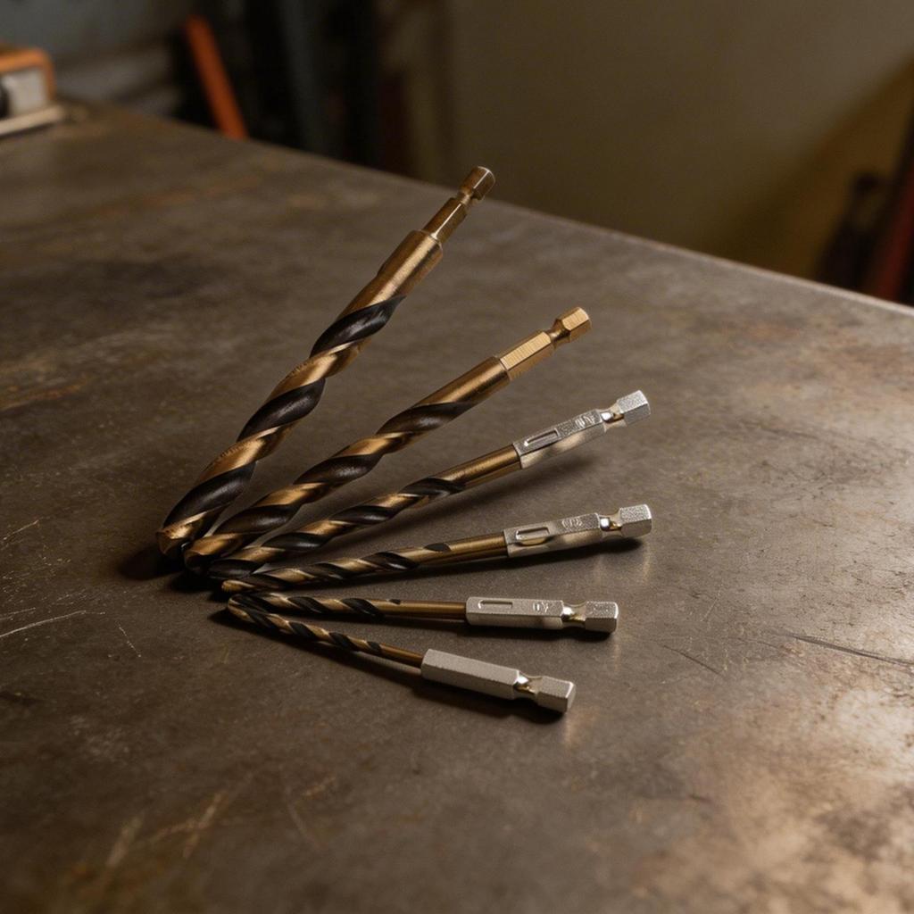 6pcs HSS Drill Bits with 1/4 Inch Hex Shank 3 4 5 6 8 10mm for DIY Drilling
